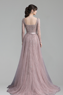 Mermaid Dress with Overskirt Beaded - LAROSABRIDE