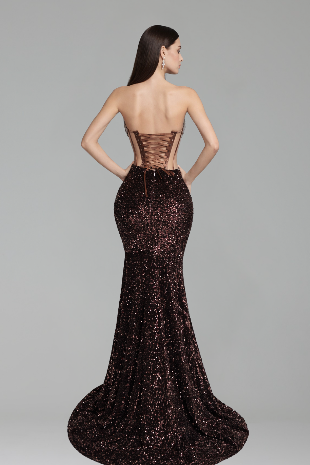Sweetheart Illusion Corset Mermaid Dress - LAROSABRIDE