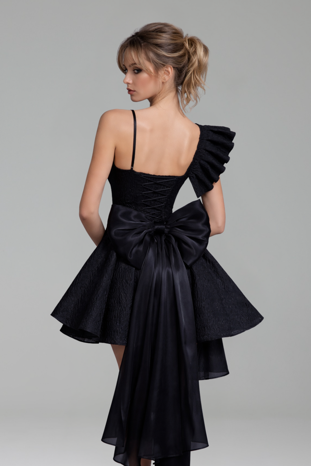 Floral One Shoulder Evening Dress - LAROSABRIDE
