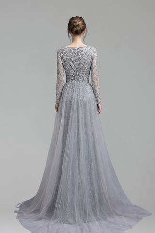 Beaded Mermaid Gown with Skirt - LAROSABRIDE