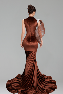 Illusion Cutout Tassel Mermaid Dress - LAROSABRIDE