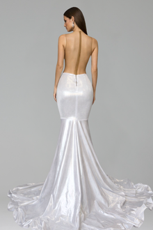 Illusion Beaded Mermaid Evening Gown - LAROSABRIDE