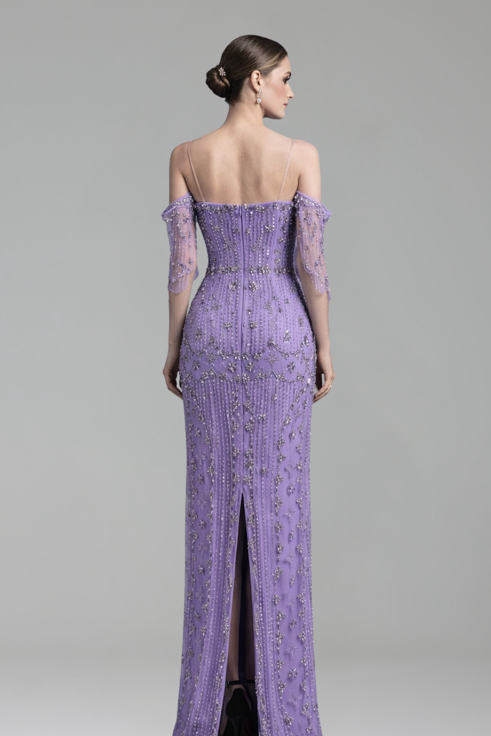 Strapless Beaded Mermaid Dress with Gloves-Larosabride