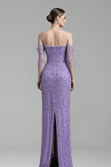Strapless Beaded Mermaid Dress with Gloves-Larosabride
