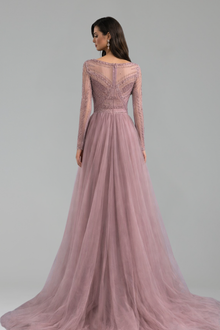 Long-Sleeve Evening Gown - LAROSABRIDE