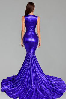 Beaded Fringe Illusion Mermaid Gown - LAROSABRIDE