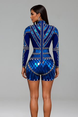 Sapphire Illusion Romper