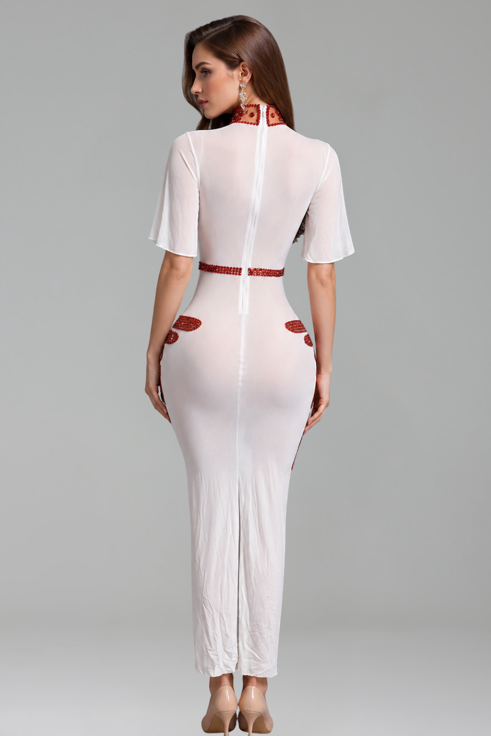 Imperial Embellished Oriental Gown - LAROSABRIDE