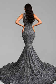 Illusion Lace Sequin Mermaid Gown - LAROSABRIDE