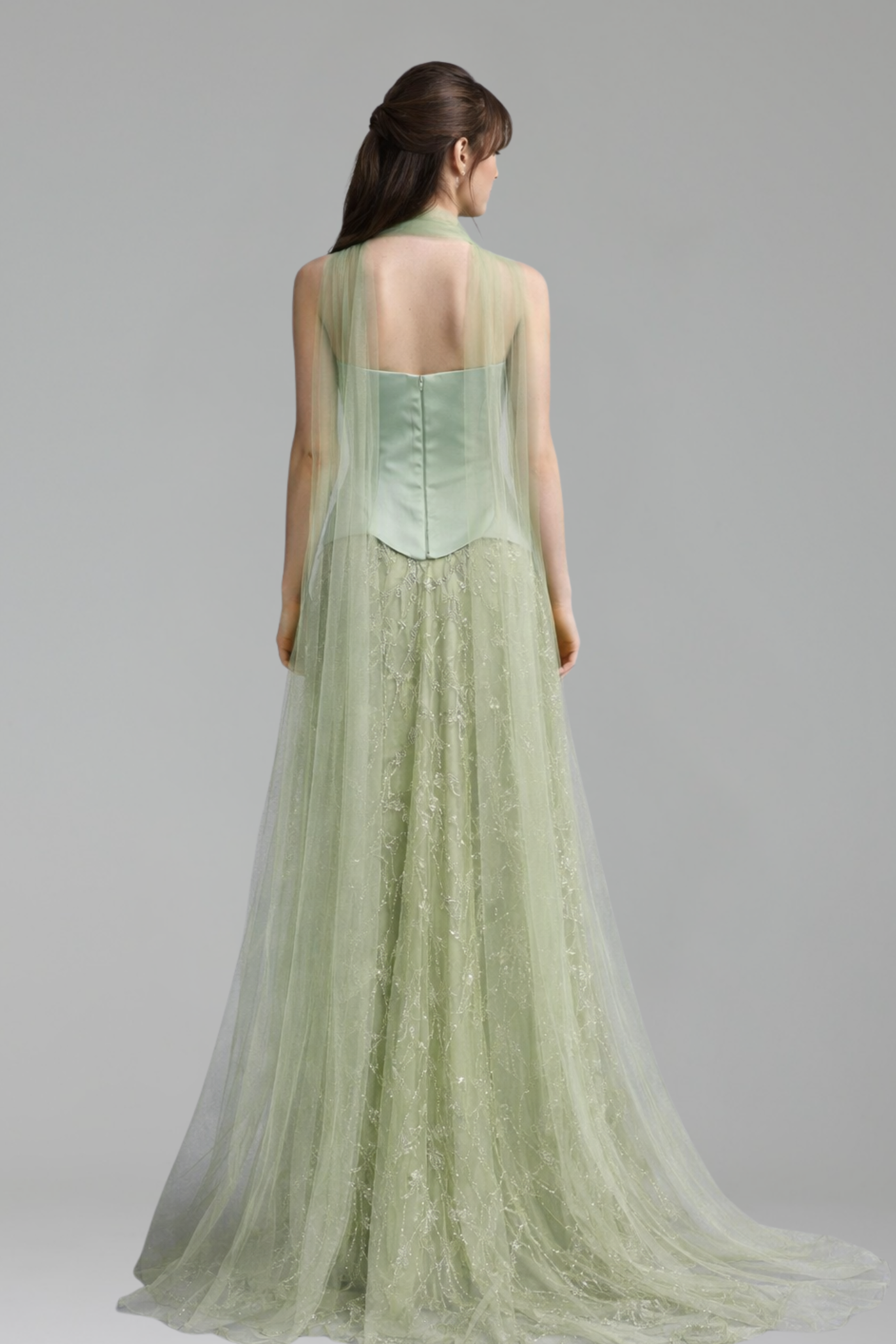 Beaded Dress A-Line Gown - LAROSABRIDE