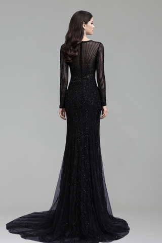 Diamond Mermaid O-Neck Dress