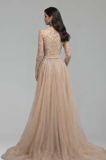 Beaded Mermaid Detachable Overskirt Dress - LAROSABRIDE