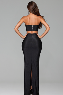Floral Appliqu� Two-Piece Evening Set - LAROSABRIDE