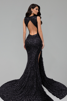 Illusion Bodice Sequin Mermaid Gown - LAROSABRIDE