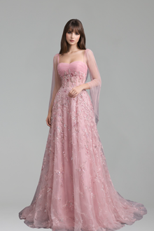 Strapless Beaded A-Line Dress - LAROSABRIDE
