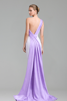 One-Shoulder Butterfly Midi Evening Dress-Larosabride