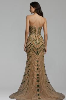 Beaded Formal Evening Dress - LAROSABRIDE