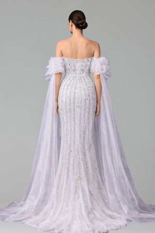 Beaded Mermaid Evening Dress