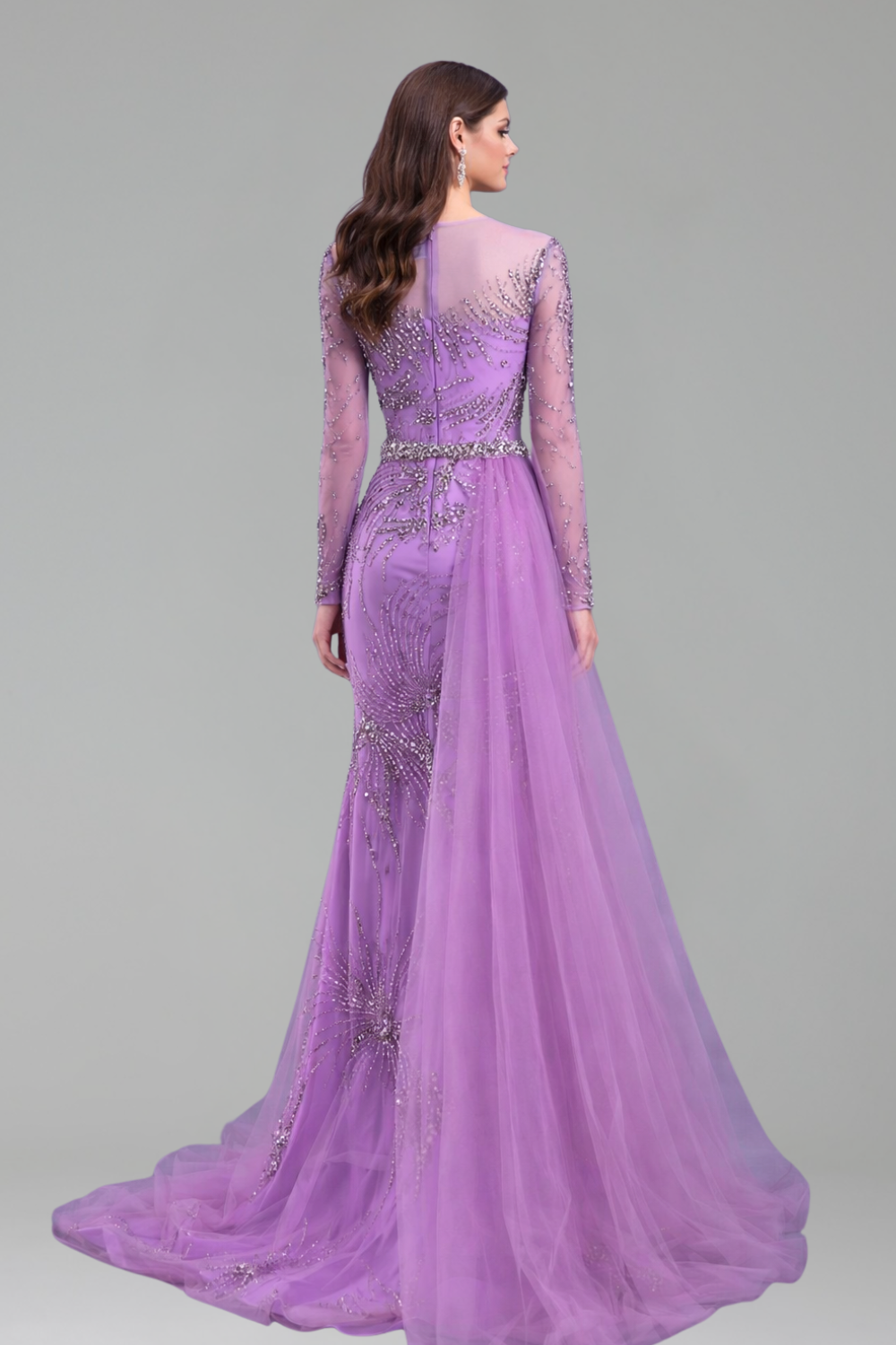 Beaded Mermaid Lace-Up Dress - LAROSABRIDE
