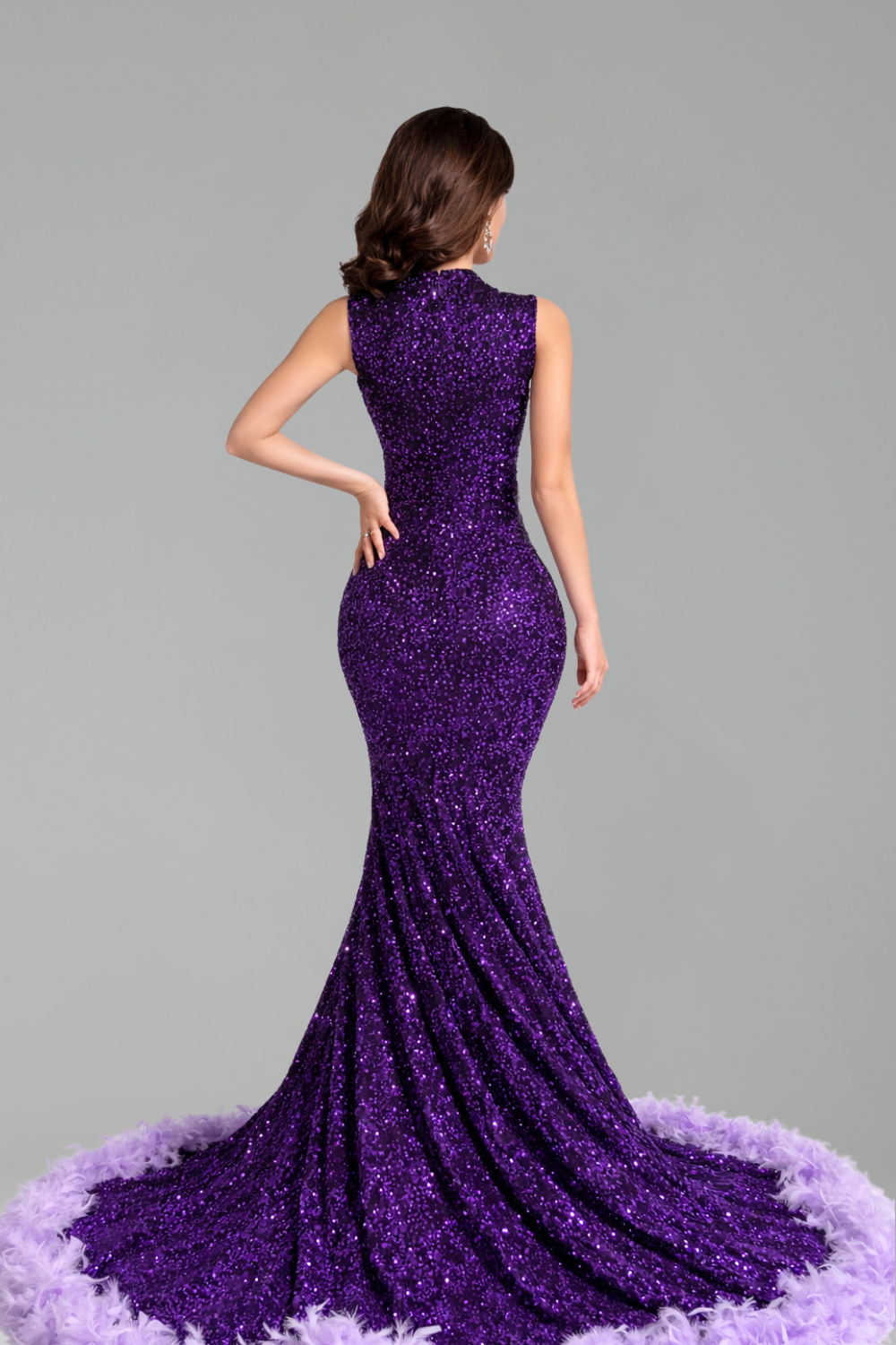 Halter Lace Beaded Mermaid Gown - LAROSABRIDE
