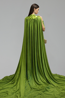 Metallic Green Embellished Mermaid Gown - LAROSABRIDE