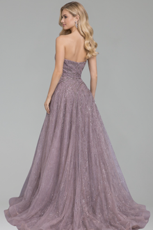 Beaded A-Line Evening Gown - LAROSABRIDE