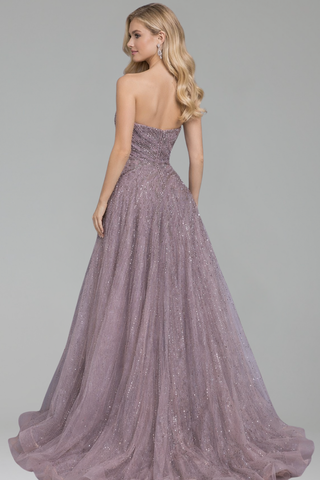 Beaded A-Line Evening Gown - LAROSABRIDE