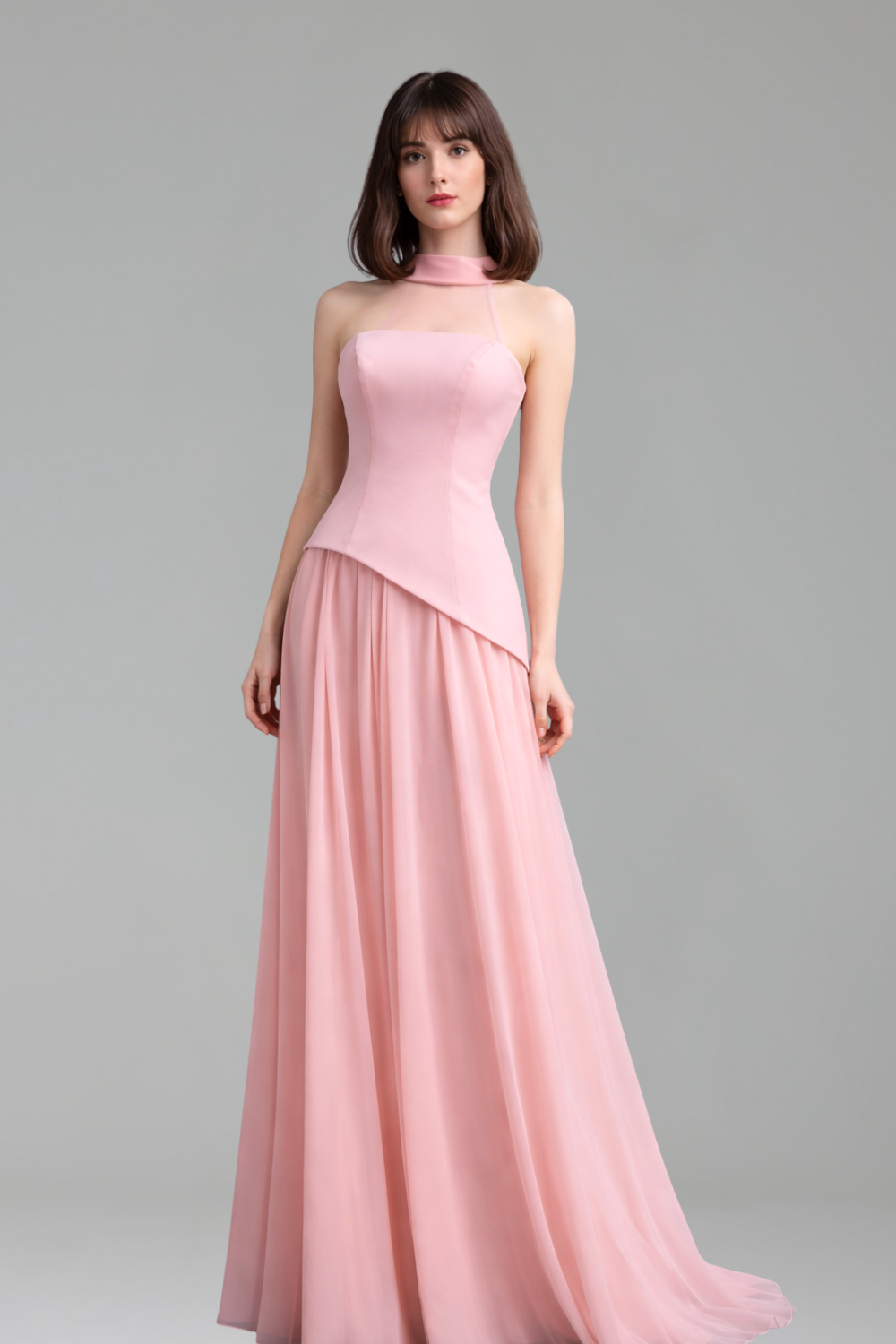 Long Evening Dress Flowing Skirt - LAROSABRIDE