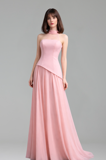 Long Evening Dress Flowing Skirt - LAROSABRIDE