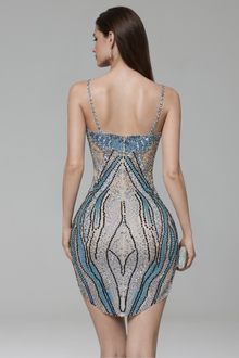 Abstract Crystal Embellished Bodysuit - LAROSABRIDE
