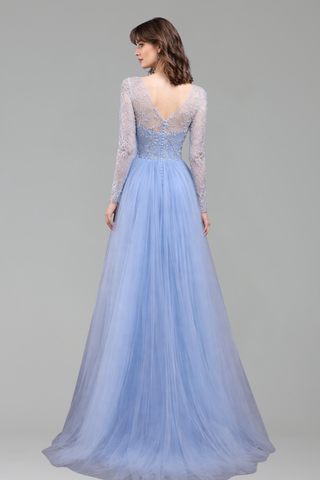 Beaded Mermaid Train Dress - LAROSABRIDE