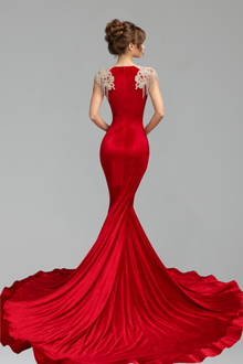 Illusion Lace Satin Mermaid Gown - LAROSABRIDE