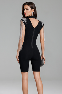 Crystal Illusion Fringe Catsuit - LAROSABRIDE