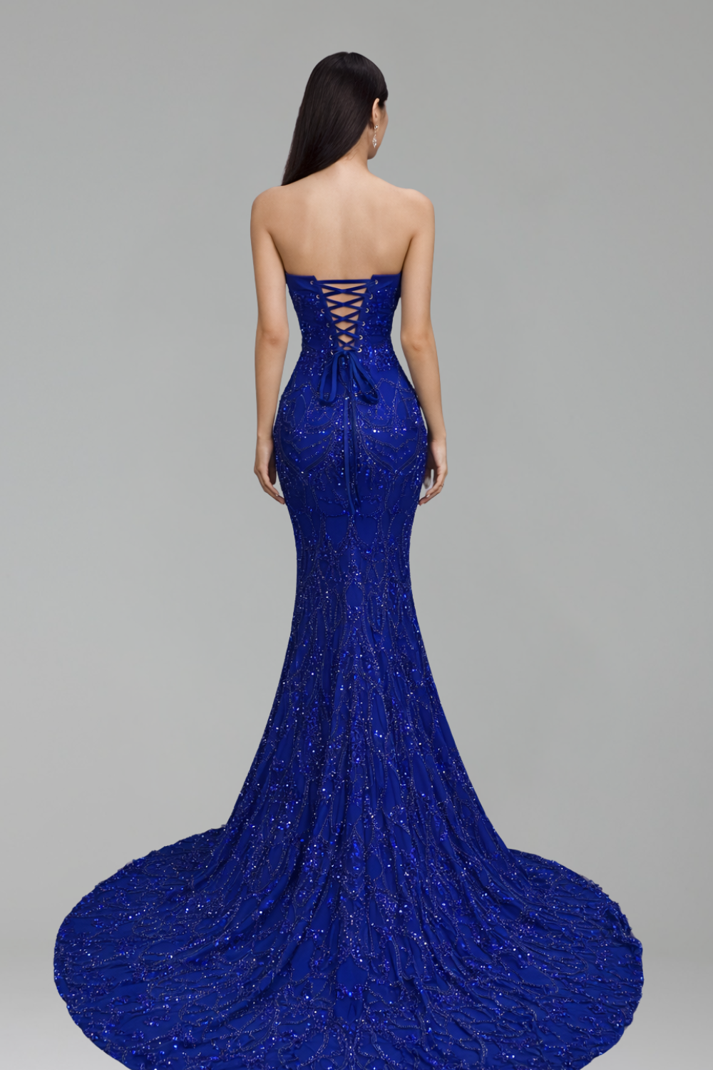 Beaded Strapless Gown - LAROSABRIDE