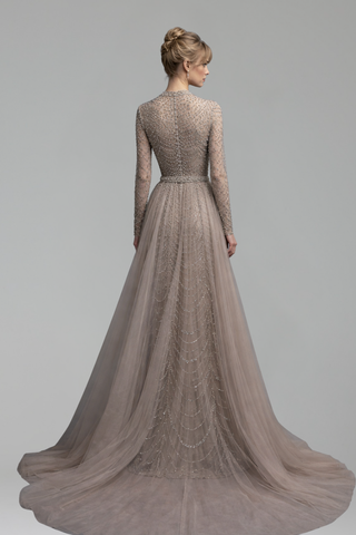 Beaded Mermaid Overskirt - LAROSABRIDE