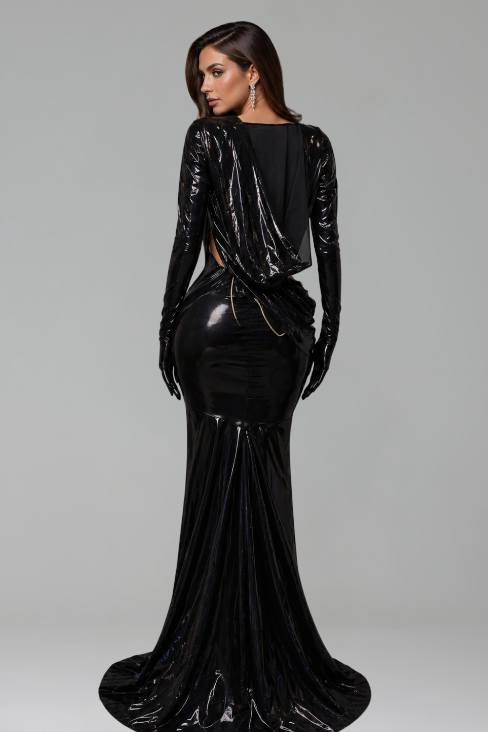 Crystal Corset Cutout Gown - LAROSABRIDE