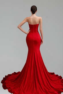 Strapless Beaded Corset Mermaid Gown - LAROSABRIDE