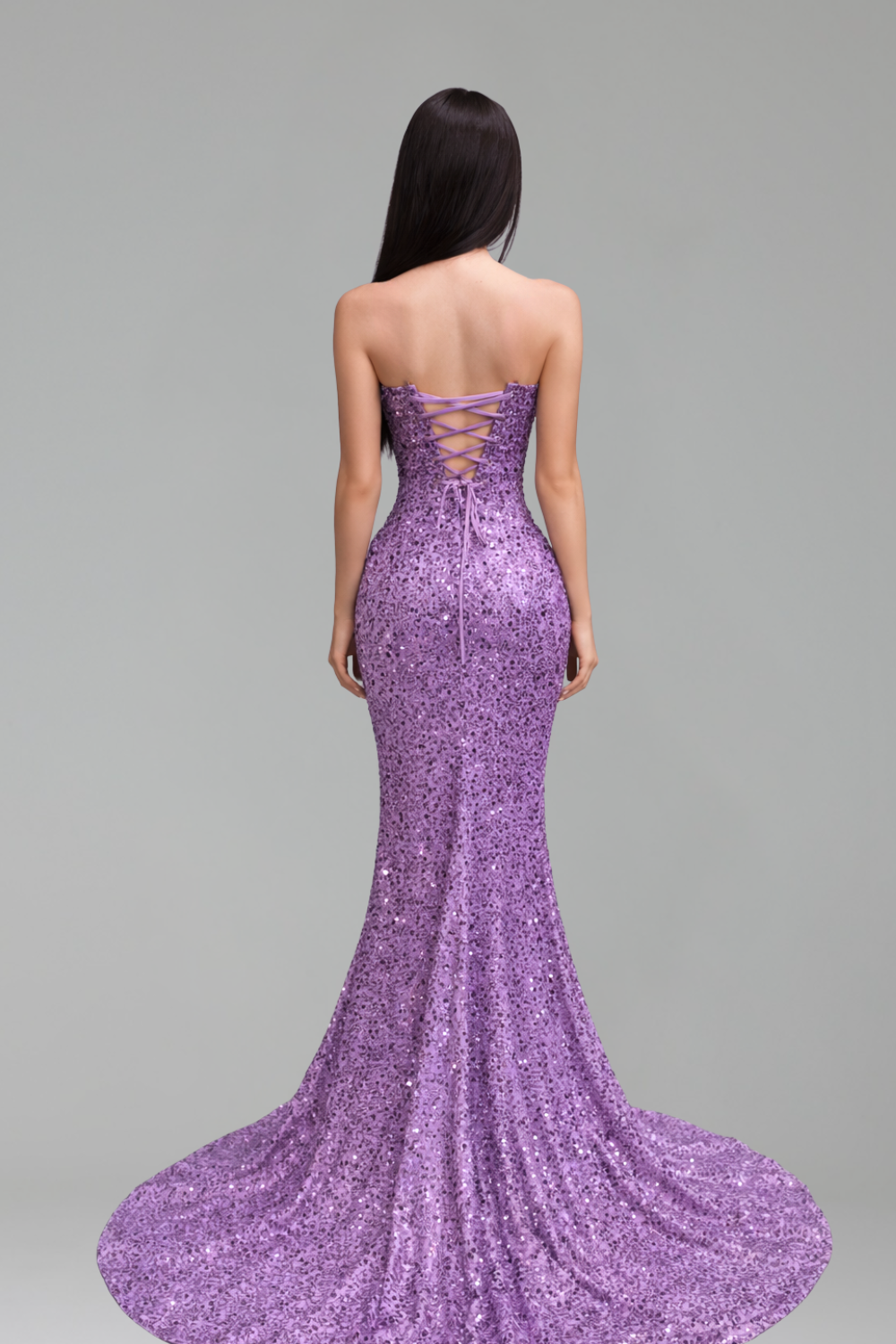 Sequin and Crystal-Embellished Mermaid Dress - LAROSABRIDE