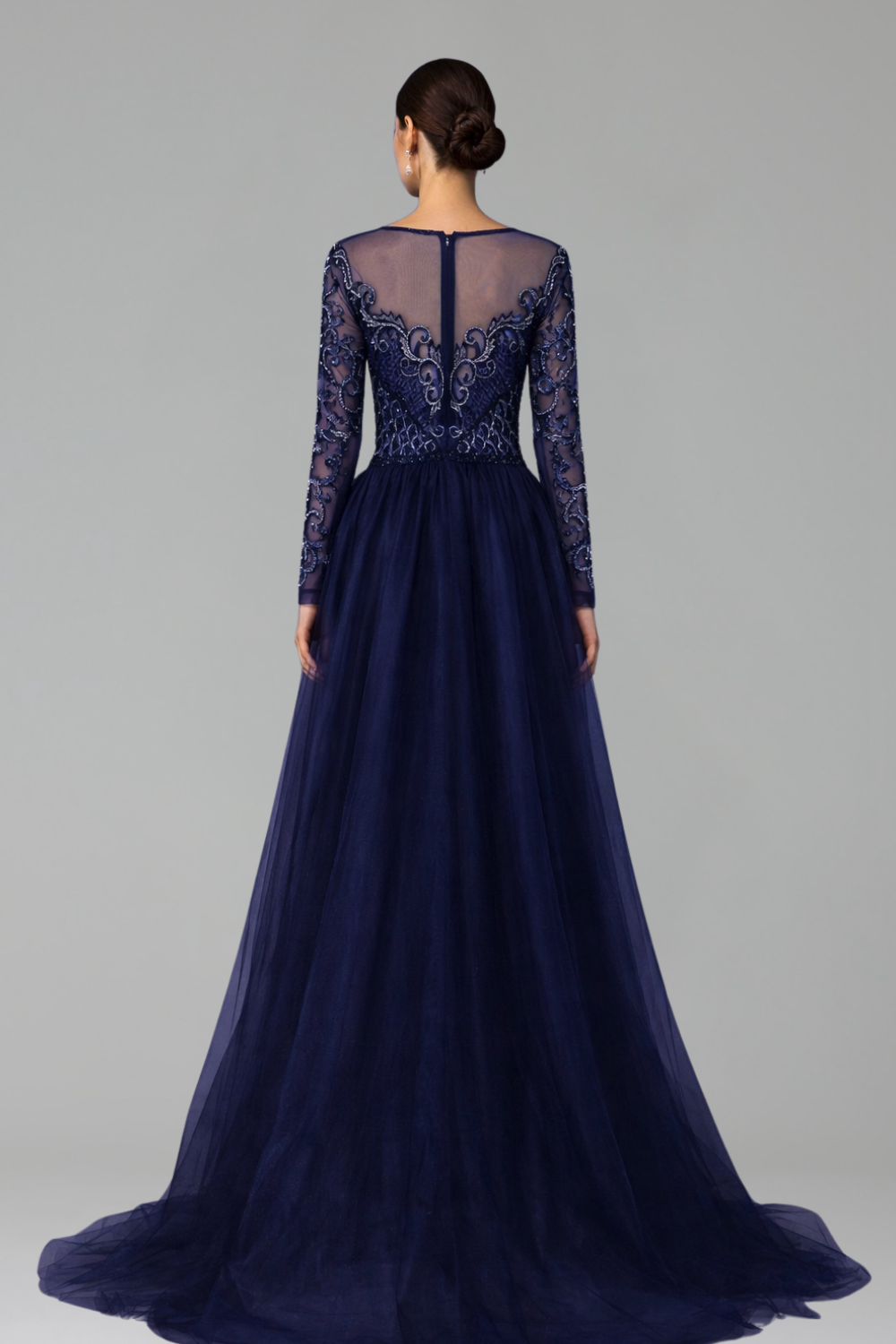 Beaded Mermaid Evening Dress - LAROSABRIDE