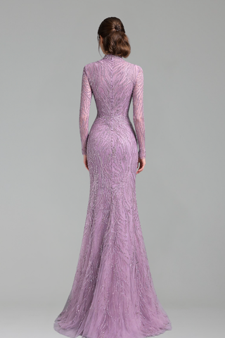 Beaded Mermaid Gown - LAROSABRIDE