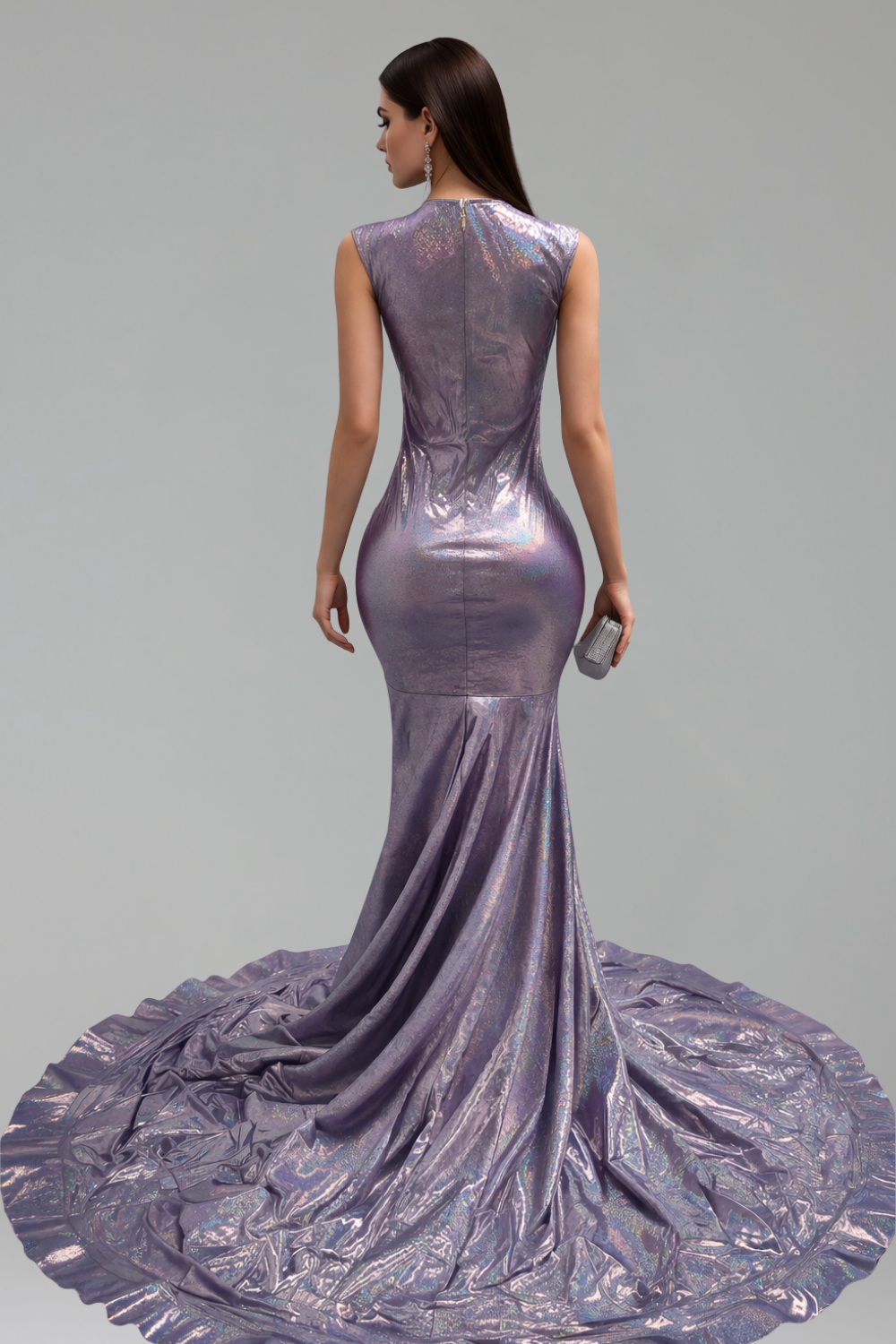 Iridescent Embellished Mermaid Evening Gown - LAROSABRIDE