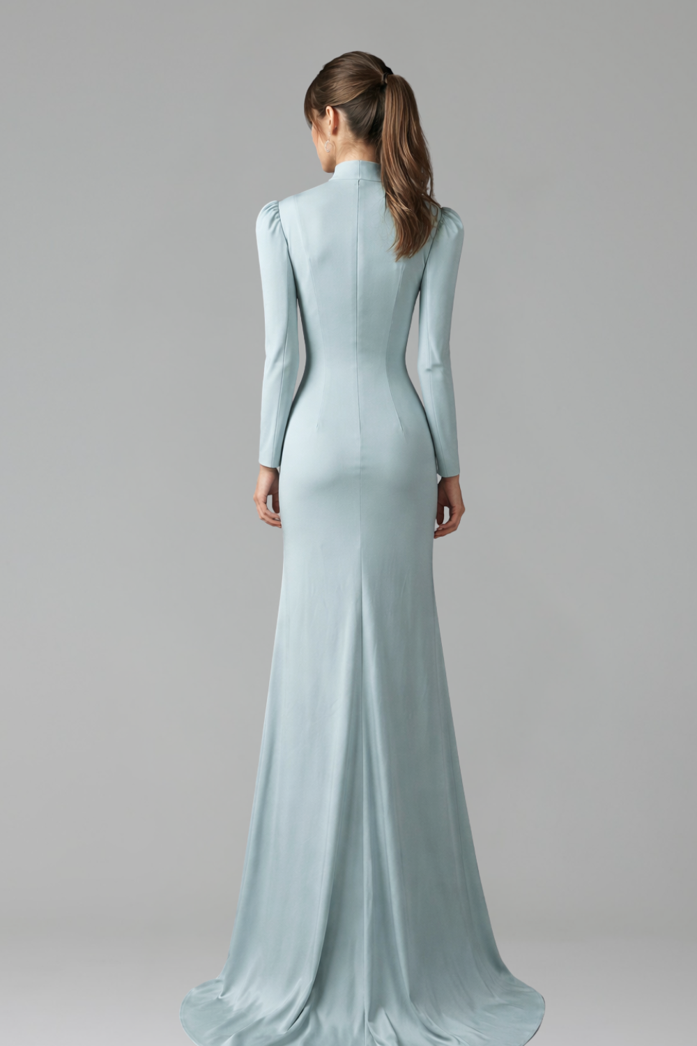 Mermaid Beaded Satin Evening Dress - LAROSABRIDE