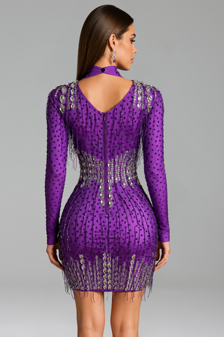Crystal Fringe Bodycon Mini