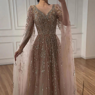 Embellished Tulle A-Line Gown