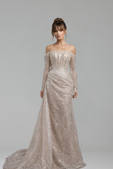 Strapless Beaded Mermaid Dress - LAROSABRIDE