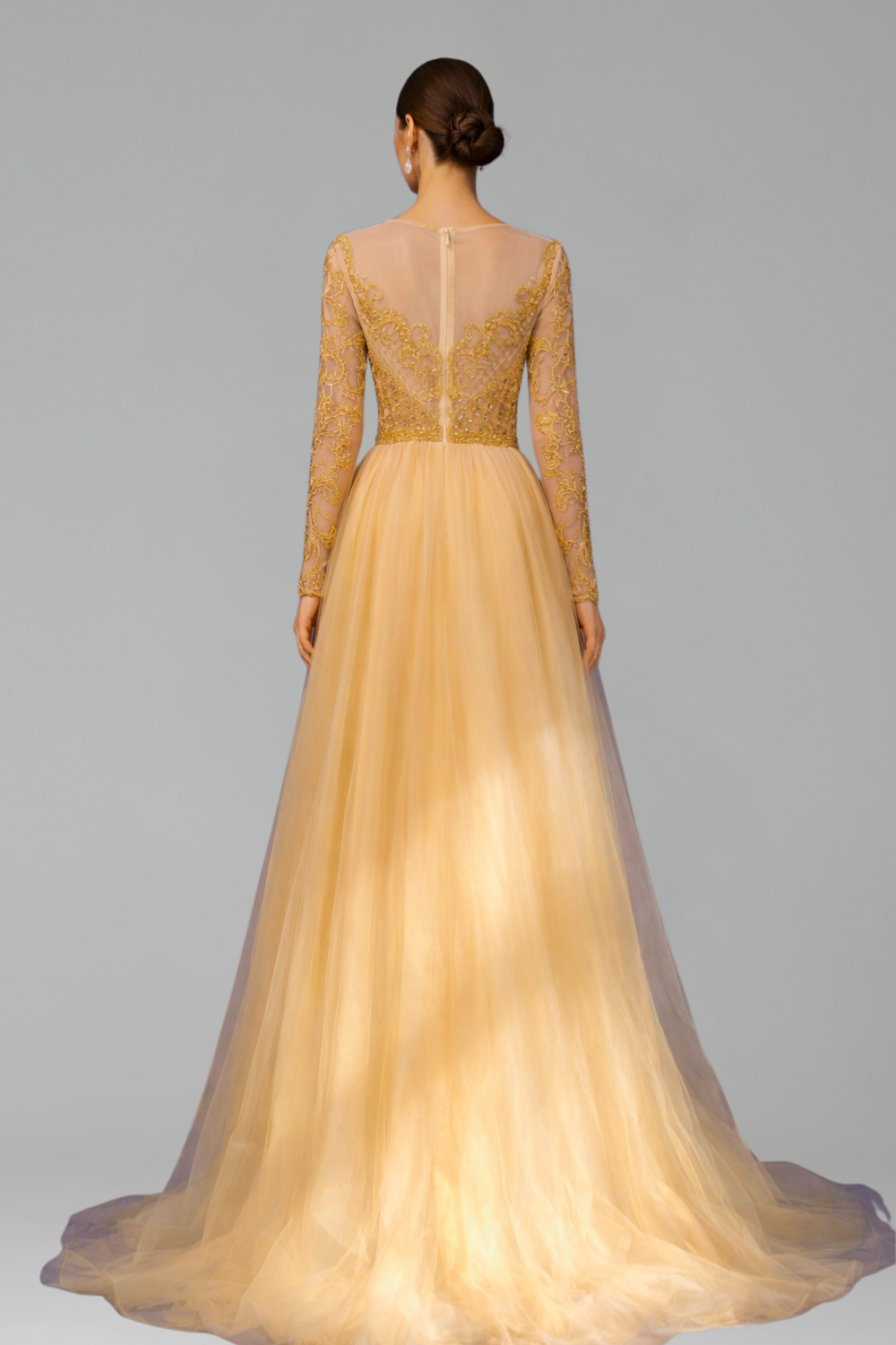 Beaded Mermaid Evening Dress - LAROSABRIDE
