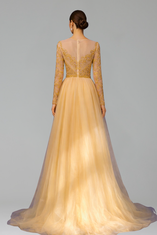 Beaded Mermaid Evening Dress - LAROSABRIDE