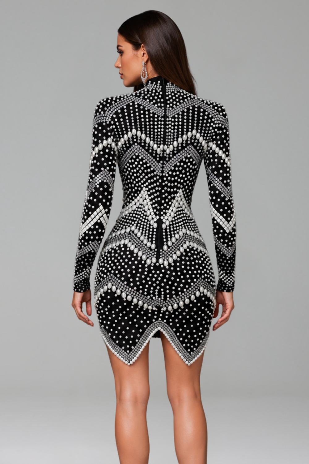 Pearl Fringe Bodycon Dress - LAROSABRIDE