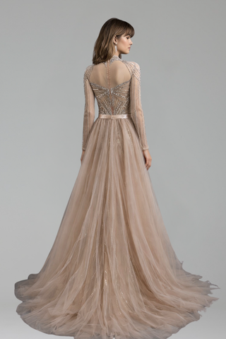 Beaded Evening Dress Overskirt - LAROSABRIDE