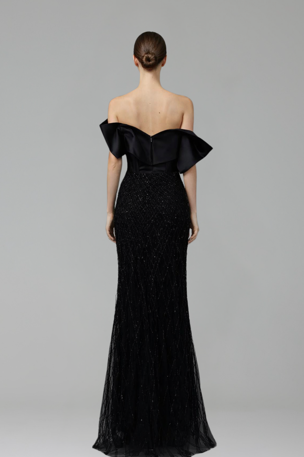 Off-Shoulder Mermaid Dress-Larosabride